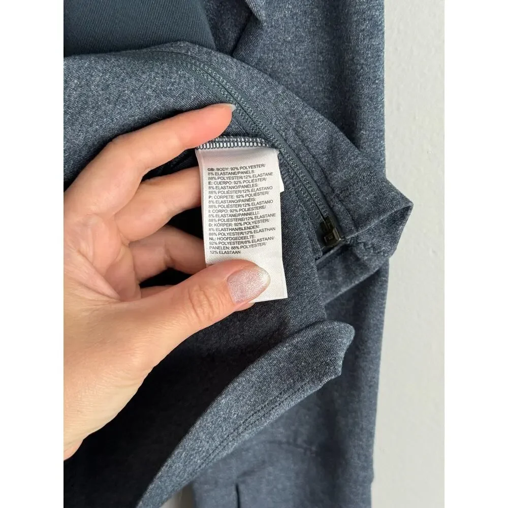 The North Face Women's L Gray Colorblock Full Zip Jacket Athletic Sporty Chic
